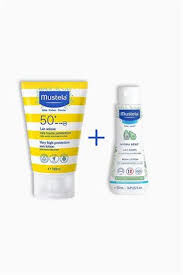 Mustela Very High Protection Sun Lotion SPF50 100 ML+ Mustela Hydra Bebe Vücut Kremi 50 ML Hediyeli  3504105090500 - 2